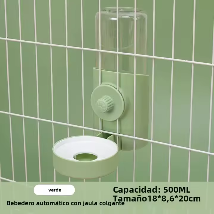 Bebedero Automático Colgante Para Conejos Pequeños Con Cuenco De Alimentos De Acero Inoxidable Juego De Alimentación Para Cages - 1