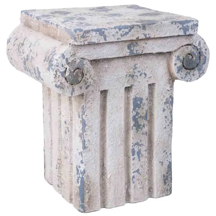 Columna decorativa color piedra, 37x29x39h cm - 1