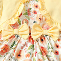 Vestido De Princesa Para Bebé Niña Con Estampado Floral Y Cinturón Kuwkuw Ropa Infantil Vestidos De Verano Para Recién Nacida Talla Ajustada Estilo Coreano - details 5