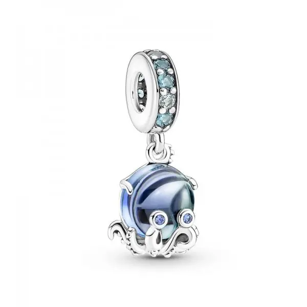 PANDORA Charm Colgante Pulpo de Plata y Murano con Cristales Sintéticos - 1