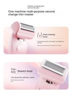 Kit De Epilador Eléctrico Para Mujeres 2 En 1 Doble Cabeza Impermeable Trimmer De Cuerpo Y Peluca Para Eliminación Rápida De Vello En Bikini Y Axilas - details 22
