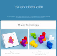Cubo De Rubik 3D Educativo Para Niños De Madera Juego De Construcción Creativo Entrenamiento De Pensamiento Master Del Espacio - details 6