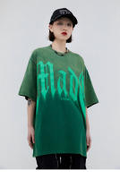 Camiseta Hip Hop Para Hombre Estilo Harajuku Con Estampado De Letras Y Tie Dye Gradiente Algodón Suave Y Transpirable Camiseta Casual De Verano T-Shirt Oversize - details 3