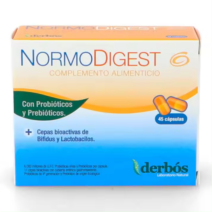 Derbós Derbos Normodigest 45Cap - Equilibra y Estabiliza la Flora Intestinal - 1