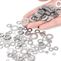 Juego De 180 Piezas De Anillas Planas Y Anillos De Acero Inoxidable Para Fijación De Componentes Kit De Guarniciones M2-M10 Para DIY De Madera - details 1