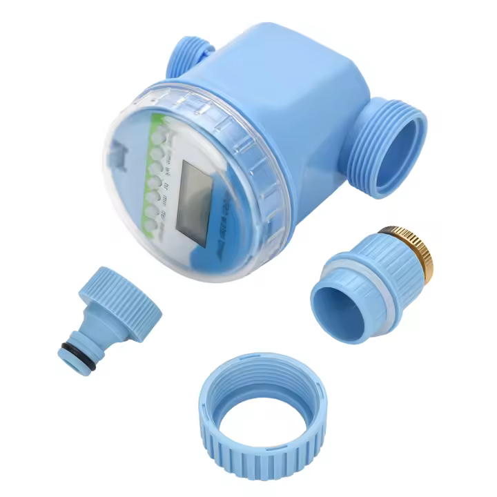 Controlador electrónico de riego para jardín con temporizador de riego automático con pantalla LCD y sensor de lluvia - 1