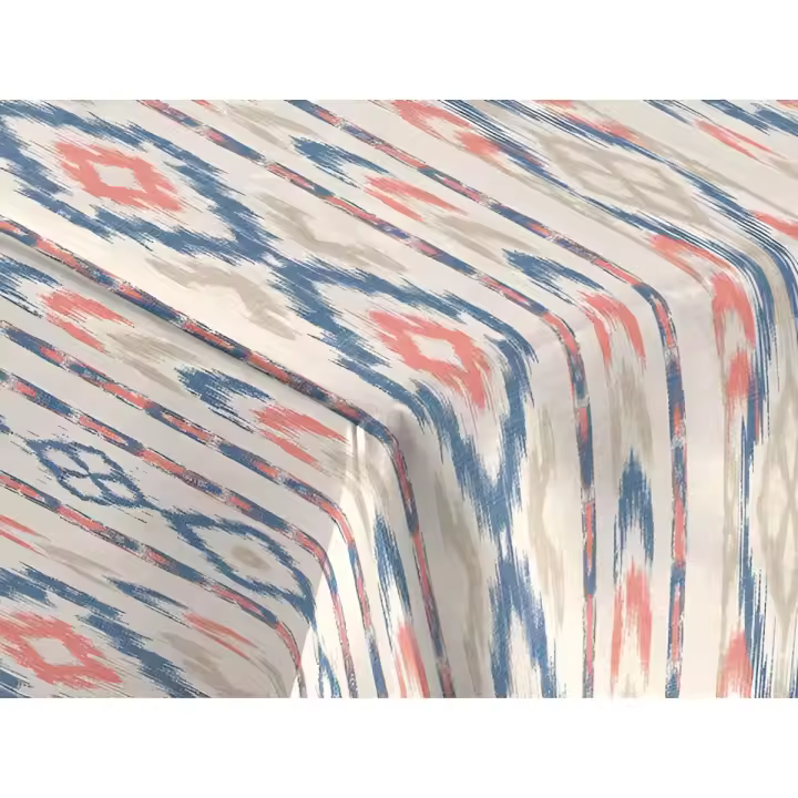 Mantel Hulehule Tex - Resinado Ibiza Rojo y Azul Diseño Exclusivo Antimanchas Fácil de Limpiar Resistente al Agua - 1