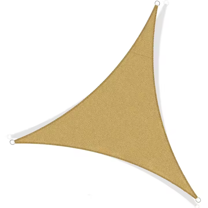 Vela de sombra, toldo impermeable UV Pction vela de sombra triangular para jardín Patio Camping (3 × 3 × 3m, arena) - 1