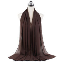 Nueva Elegante Bufanda De Mujer 2023 Modesta En Chiffón Sólido Tamaño Grande Abrazadora Para Cabeza Y Cuello Protección Solar Estilo Fashion - details 40