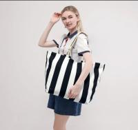 MEJORADA TOTE BAG de Rayas Bicolor – Bolso de Playa Grande con Asas de Cuerda, Capacidad Extra, 6 Colores Disponibles - details 1