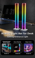 Lámpara De Ambiente LED RGB Para Decoración De Habitación Y Juego De PC Luz Nocturna Bluetooth Para Mesa Y TV Iluminación De Modo Contemporáneo - details 0