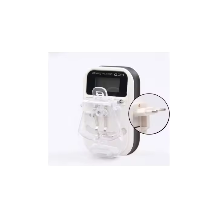 Cargador USB de batería universal con pantalla LCD ⋆ Indicado para baterías de móvil, cámara, GPS y más ⋆ Entrada 100-240V ⋆ Pantalla que muestra el estado de carga ⋆ Compatible con múltiples tamaños de batería ⋆ Color negro ⋆ ENVÍO DESDE ESPAÑA - 1
