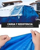 Lona Impermeable para Exterior, Multiusos, 3 x 4 m (Varios Tamaños), Esquinas Reforzadas, Color Azul - details 5