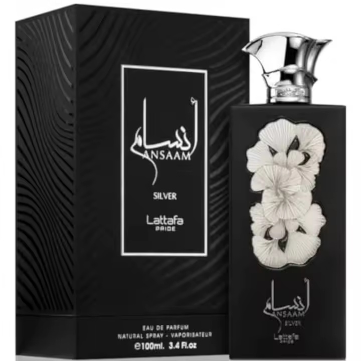 Perfume Ansam Silver 100ml de Lattafa - Fragancia única y elegante para hombres y mujeres - 1
