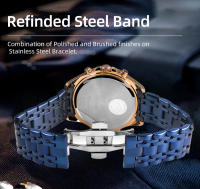 Reloj De Pulsera De Negocios REWARD VIP Nueva Diseño Reloj De Cuarzo Para Hombres Acero Inoxidable Resistente Al Agua Cronógrafo Luminoso Deportivo - details 14