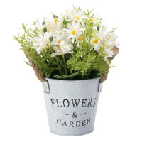 Maceta De Flores Artificiales Estilo Vintage Para Decoración De Oficina Y Hogar Rosa Roja Flor Artificial Potted Plant - details 8