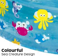 Piscina Infantil para Niños Redonda Animales Marinos 122x25cm 277L  Verano Bestway - details 4