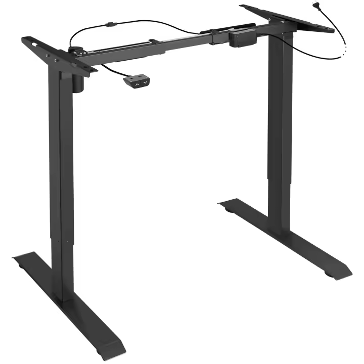 Tectake - Estructura para mesa - eléctrica y ajustable en altura 85-129 x 65 x 71-121 cm  Eléctrica y ajustable en altura sin escalonamientos  Anchura variable  Motores silenciosos y de gran potencia en el armazón - 1
