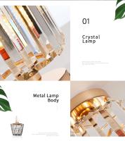 Lámpara De Techo Moderna Con Abrazo De Cristal Para Decoración De Habitaciones Y Salones LED Iluminación Suave Y Eficaz Para Dormitorio Estudio Y Foyer - details 5