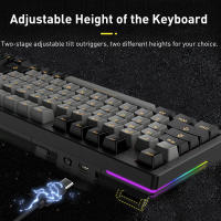 Teclado Mecánico DAREU E75PRO Con Retroiluminación RGB Triple Modo N-Key Rollover Anti-ghosting Switches Dream Multi Media Button - details 6