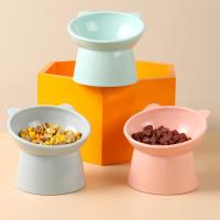 Tazón De Agua Para Gatos Con Patas Altas Y Diseño Diagonal Protección De La Columna Vertebral Accesorios Para Mascotas Alimentos Para Perros Y Gatos - details 0