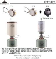Campingmoon Convertidor De Gas Para Camping Inteligente Y Personalizado Con Válvula De Tanque Móvil De Metal Para Exterior - details 3
