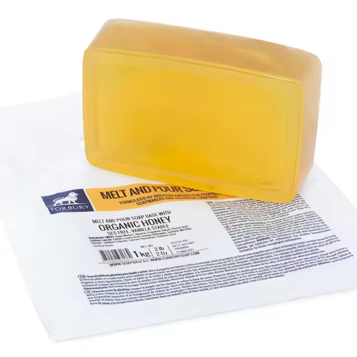 Base de Jabón de Glicerina con Miel Orgánica 1 kg | Crea Jabones Nutritivos y Cremosos para Piel Sensible, Fácil de Fundir y Personalizar - 1