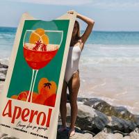 Toalla De Baño Colorida Con Diseño De Frutas Y Jugos Mojito Aperol Spritz Toalla De Playa Sand-Free Para Mujer Toalla De Yoga De Spa Gimnasio Piscina Tamaño 76x182 Cm Material Poliéster/Celulosa - details 7