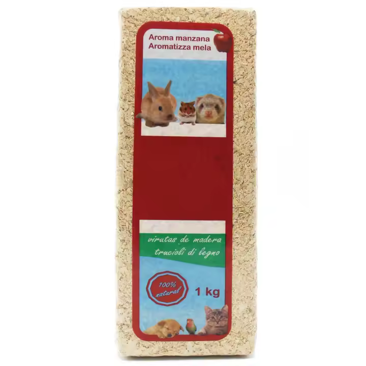1Kg Virutas de Madera Lecho Higienico para Mascotas Serrín para Gato Animales Pequeños Hámster Conejo Loro Ardilla - 1