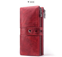 Cartera De Mujer HUMERPAUL De Cuero Genuino Con Bloqueo RFID Gran Capacidad Monedero Y Bolsillo Para Teléfono Móvil - details 12