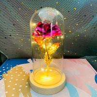 Luz De Rosa Realista Hermosa Luz Nocturna LED Para Fiestas Y Valentin's Day. Flor Artificial De Acrílico Para Decoración De Bodas - details 4