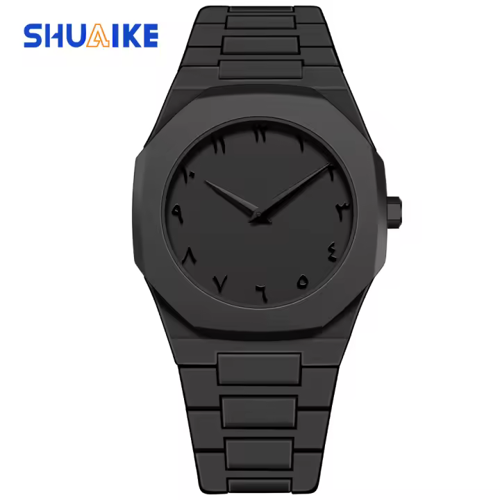 Reloj De Negocios Para Hombre SHUAIKE 1142-4 Reloj De Cuarzo Moda Clásica Con Marcadores Arábigos Pantalla Digital Redondo Resistente Al Agua - 1