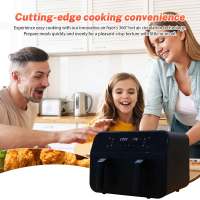 Freidora de aire de doble cesta, cocina digital sin aceite, opciones de cocción preestablecidas 6, tecnología de circulación de aire - details 0