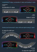 Sistema Inteligente De Coche Multi-función P4 OBD + GPS HUD Pantalla LCD De 6.2 Pulgadas Muestra De Velocidad Turbina Acelerómetro Inclinometro - details 12