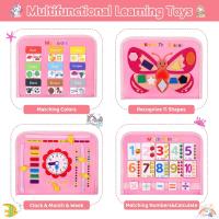 Juguete Educativo Sensorial Montessori Para Niños Pequeños Tablero Ocupado Fomenta Los Desarrollo De Las Habilidades Motoras Finas Juguete De Viaje Regalo Educativo - details 7