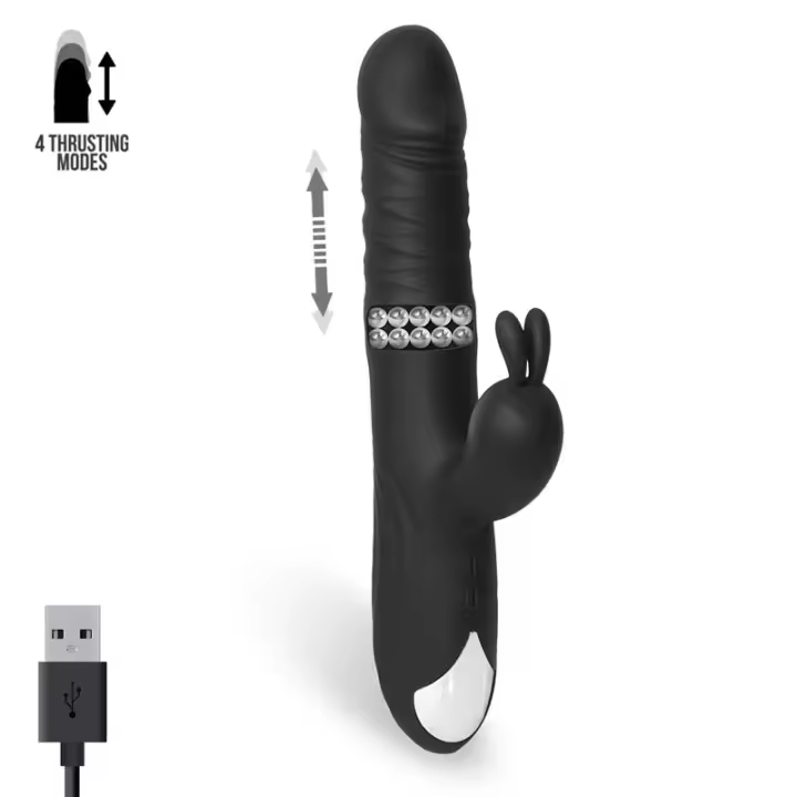 Belover Robin Vibrador Con Thrusting Y Bolas Internas 360º Con Conejito Recargable Por USB - 1