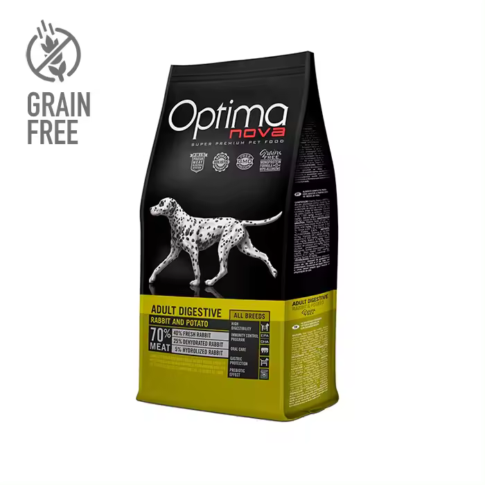 Optima Nova Adult Digestive Rabbit&Potato de 12kg Pienso para Perros - 1