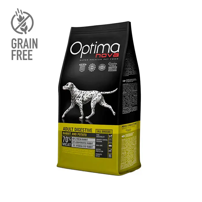 Optima Nova Adult Digestive Rabbit&Potato de 12kg Pienso para Perros - 1