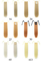 Hairstar 22Pulgadas Sintética Cola De Caballo Fibra Resistente Al Calor Recta Extensión De Cabello Clip in Color Sólido Pure Color - details 4