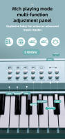 Piano Eléctrico De 37 Teclas Para Niños Instrumento Musical Multifuncional Con Microfono Para Principiantes Regalo Para Niños - details 7