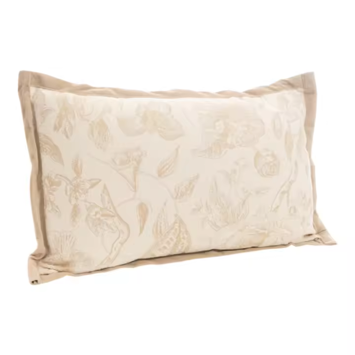 Cojin poliester Beige, blanco 30x50x10cm. El mejor complemento para tu hogar. - 1