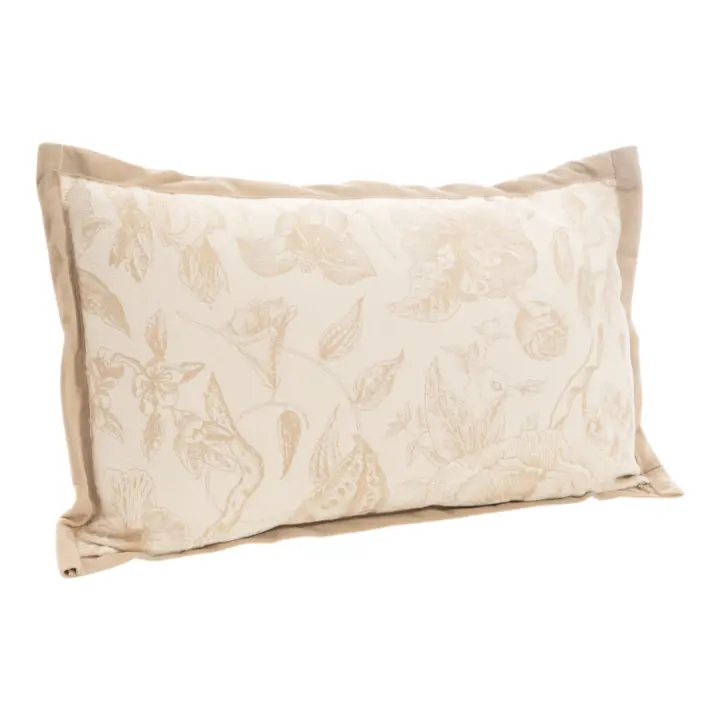 Cojin poliester Beige, blanco 30x50x10cm. El mejor complemento para tu hogar. - 1