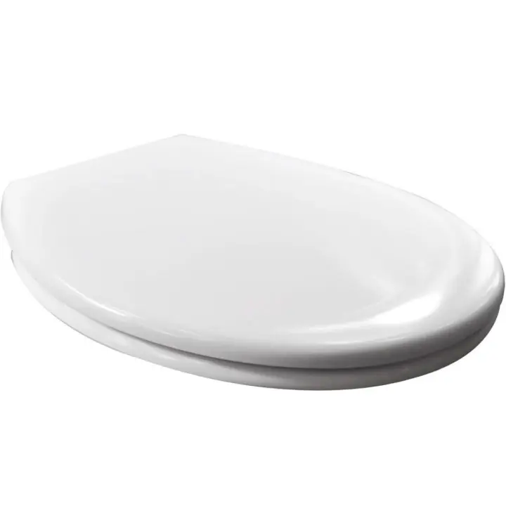 Tapa de WC  37.2x43.3cm  Universal Tapa de Inodoro Asiento de Inodoro Bisagra de Cierre Suave Instalar Rápida Antibacteriano, forma ovalado - 1
