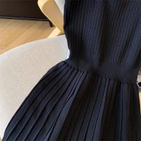 Vestido De Mujer YuooMuoo 2024 Estilo Coreano Moda Ajustado Cintura Plisado Tirantes Spaghetti Vestido Tejido Vintage Y2K Streetwear - details 16