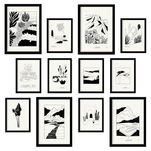 Nacnic Conjunto De 12 Marcos Modernmix 1 Para Paisajes - Colección Elegante Y Versátil - Póster De Arte Para Decorar Paredes