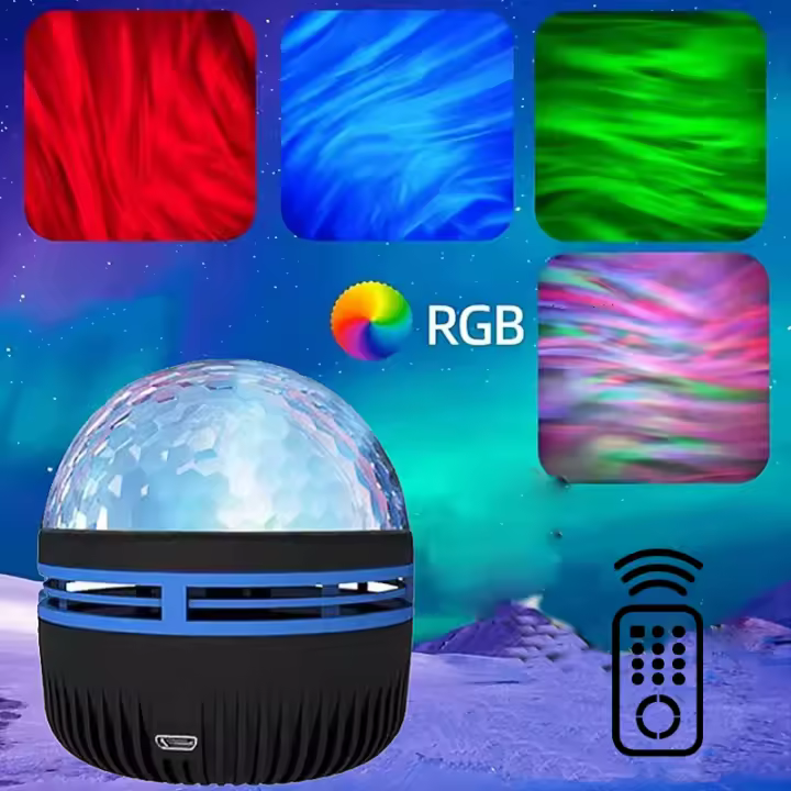 Luz De Galaxia Del Norte LED Con Patrón De Agua Luz De Cielo Estrellado Control Remoto Aurora Proyección USB Plug-in Bola Mágica Para Escenario KTV - 1