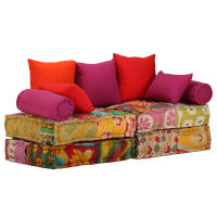 vidaXL Puf modular de 2 plazas Cojín Decorativo de Asiento Cojines de muebles de salon - details 1
