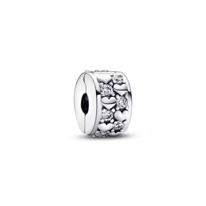 Clip en plata de ley Corazones Infinitos Brillantes Pandora 792235C01 PANDORA Raíz Joyas Pandora MUJER inicio Clips Pandora Mujer Pandora original - 1