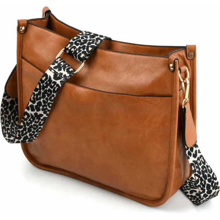 Cozlly Bolso Bandolera Mujer PU Cuero Moda, Bolso Mujer Marron Grande, Bolsa de Hombro con Correas Ajustable y Reemplazable, para Viaje Trabajo Diario Escuela Compras Bag (Marrón) - 1