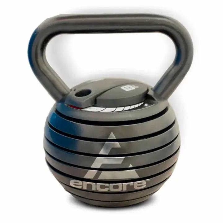 ENCORE Kettlebell Ajustable 18Kg - Complemento para Entrenar en Casa o Gimnasio - 1